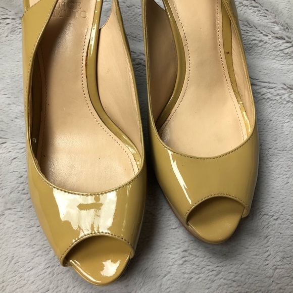 Vince Camuto Nude Patent Slingback Heels - Picture 8 of 10